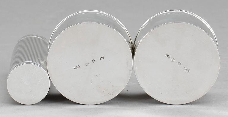 DOSOR (3), silver, Sverige, två st 1942, total vikt ca 200 gr.