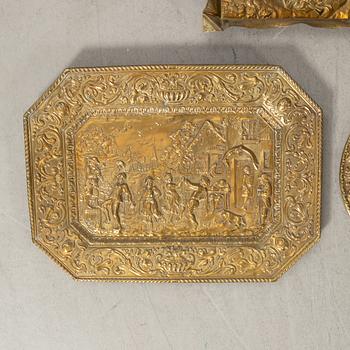 Wall plates 6 pcs Baroque/Renaissance style first half of the 20th century.