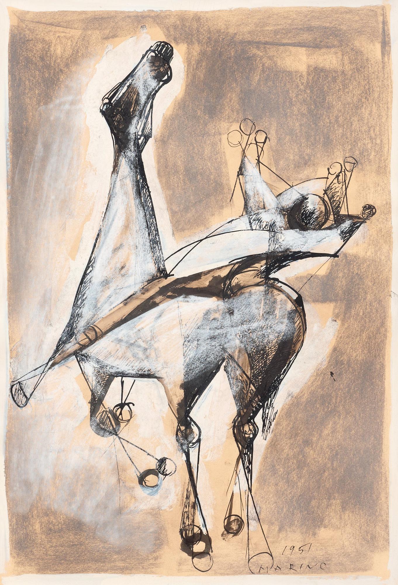 Marino Marini, Horse and rider. - Bukowskis