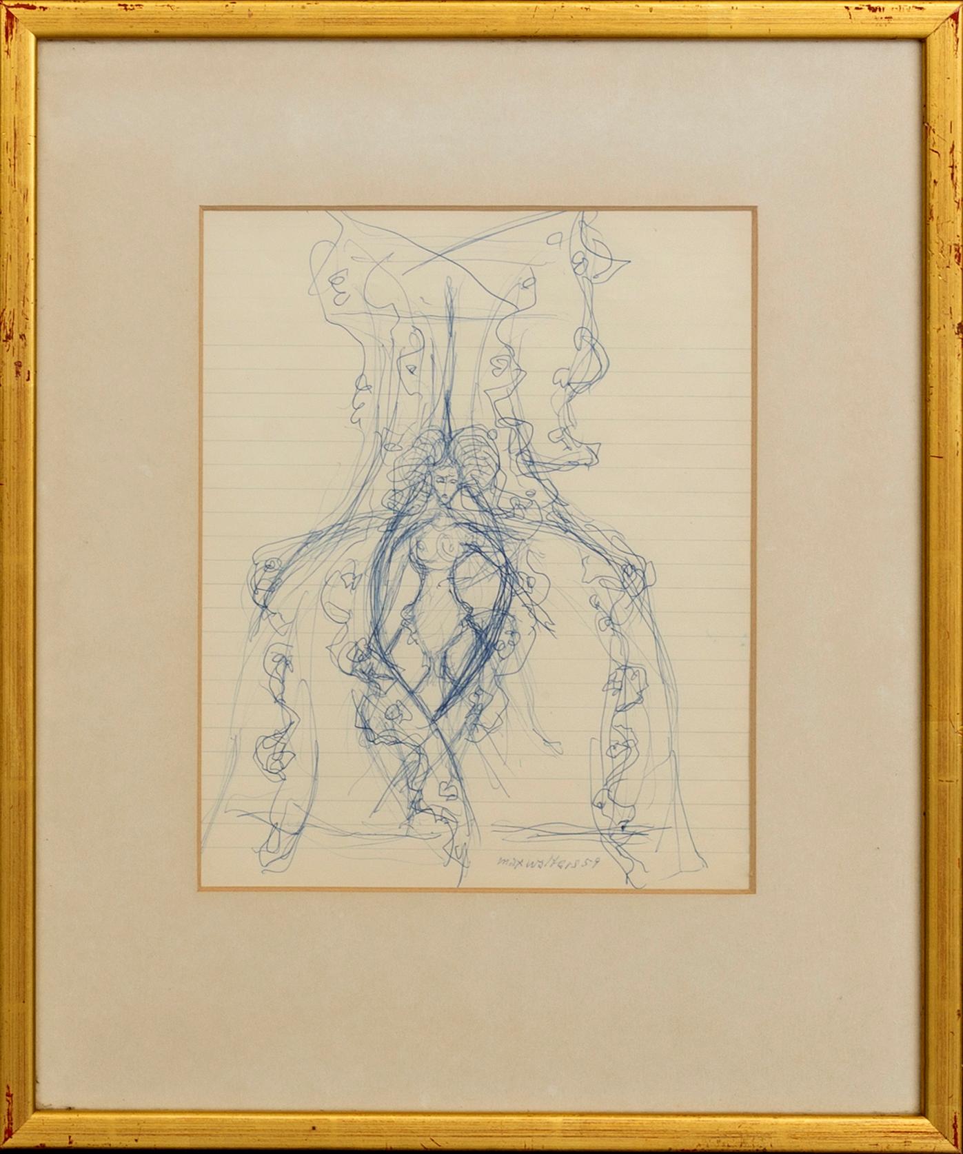 MAX WALTER SVANBERG, two signed and dated ink drawings.