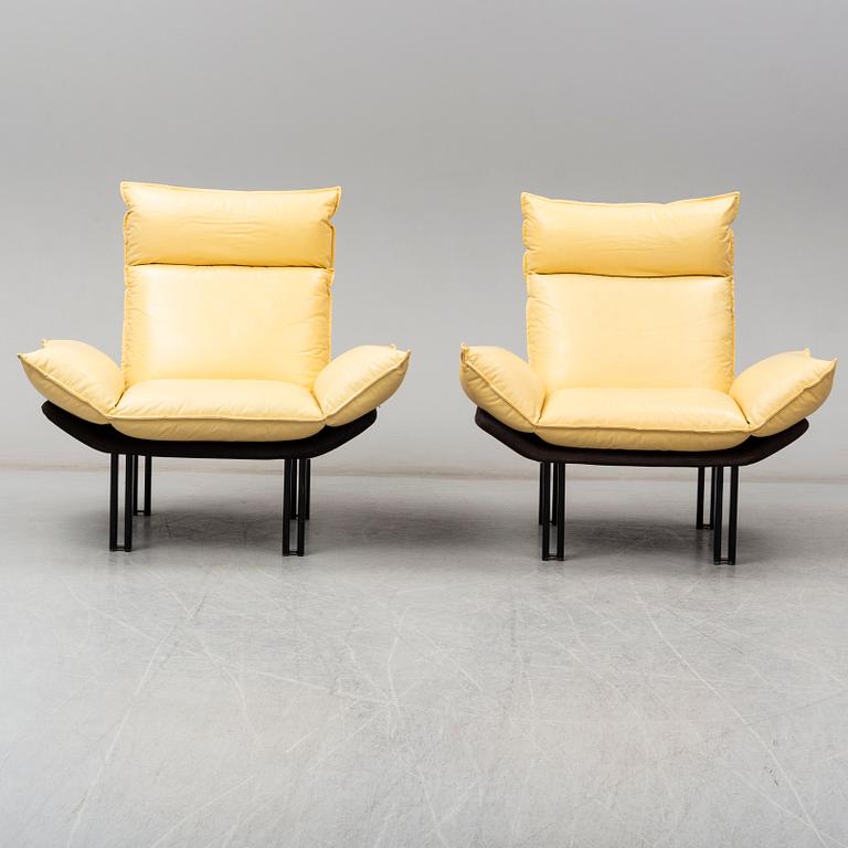 A pair of 1980´s easy chairs by Ekornes, Norway.