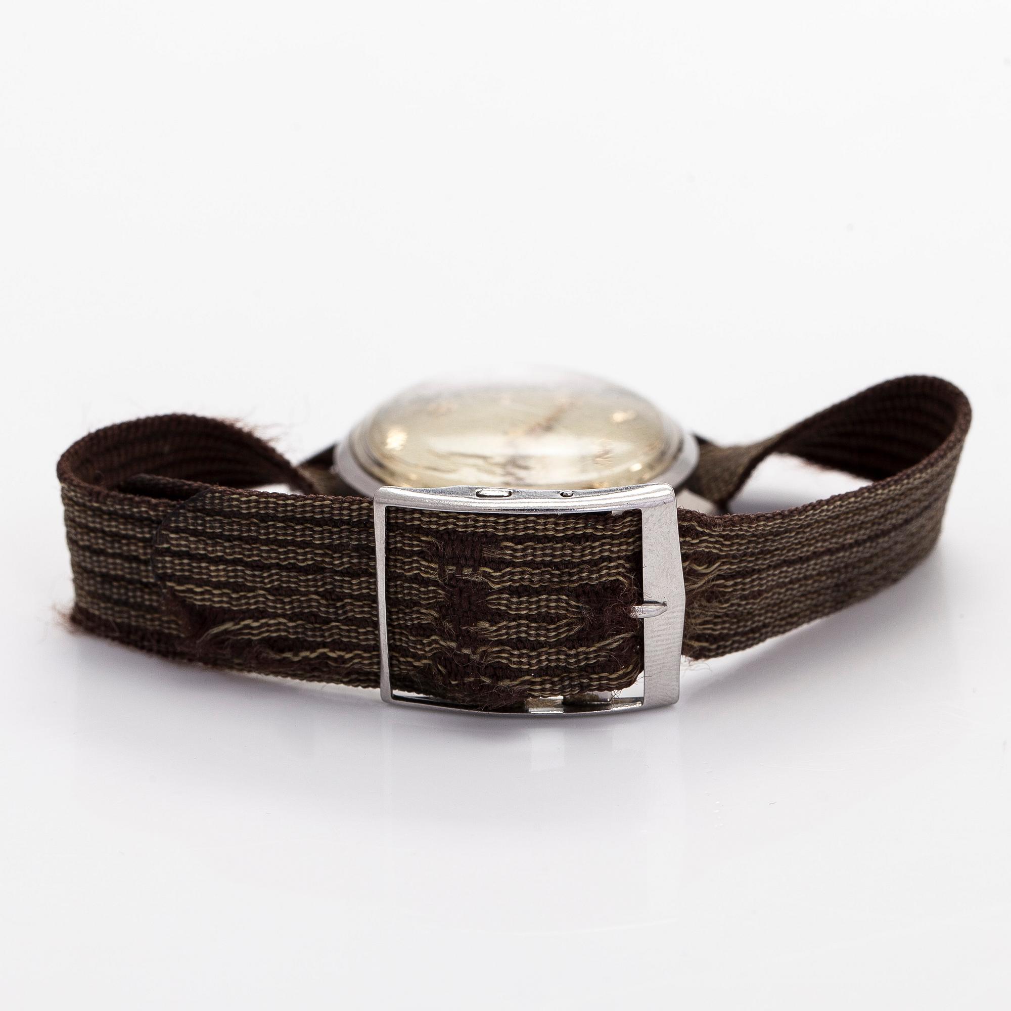 Omega,  Honeycomb dial, wristwatch, 33 mm, steel, manual, plastic crystal, circa 1952.