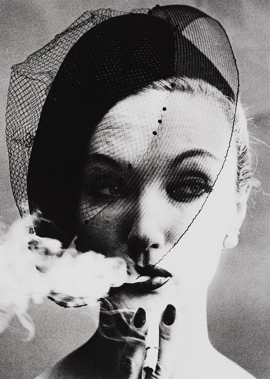 William Klein, "Smoke + Veil, Paris 1958 (Vogue)".