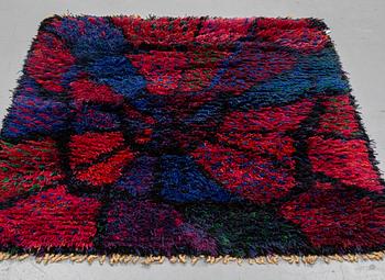 VIOLA GRÅSTEN, matto, "Atom", ryijy, ca 141,5-144 x 120,5-121,5 cm.