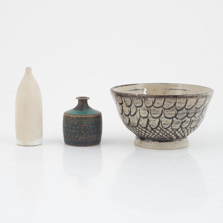 Stoneware, 3 pieces, Gustavsberg studio.