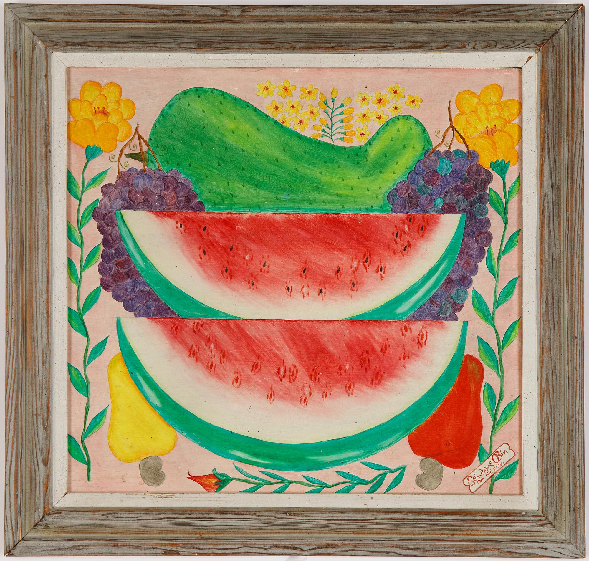 Sénèque Obin, oil on panel, signed.