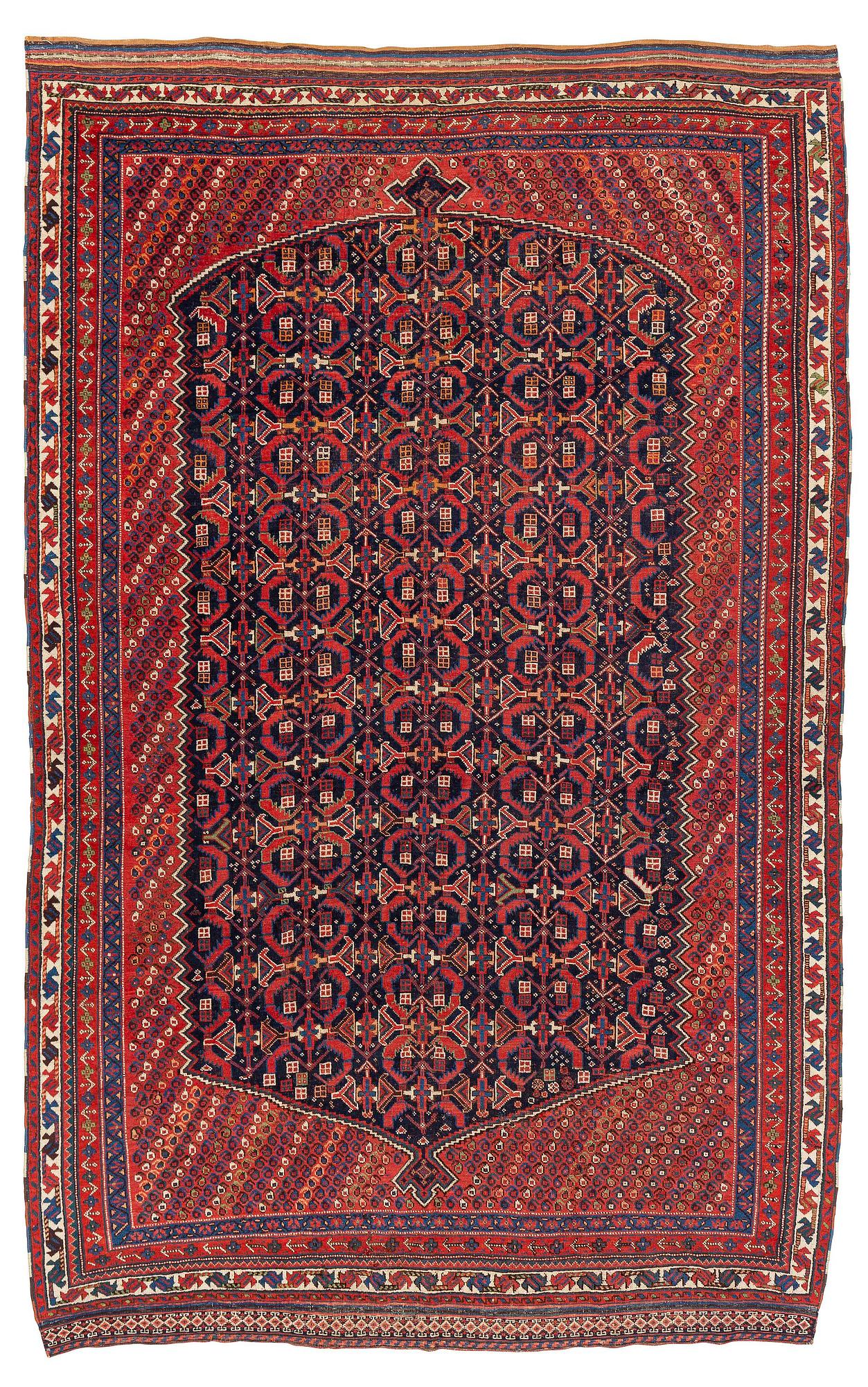 An Antique Afshar carpet, South Persia (Iran), c. 364 x 230 cm.