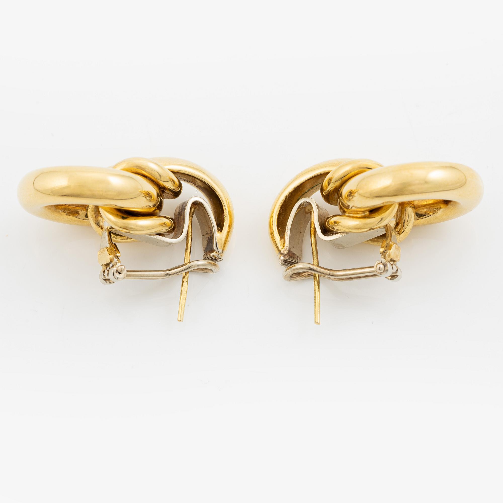 Earrings, 18K gold.