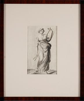 OIDENTIFIERAD KONSTNÄR, 3 st, laveringar, 1800-talets första hälft.