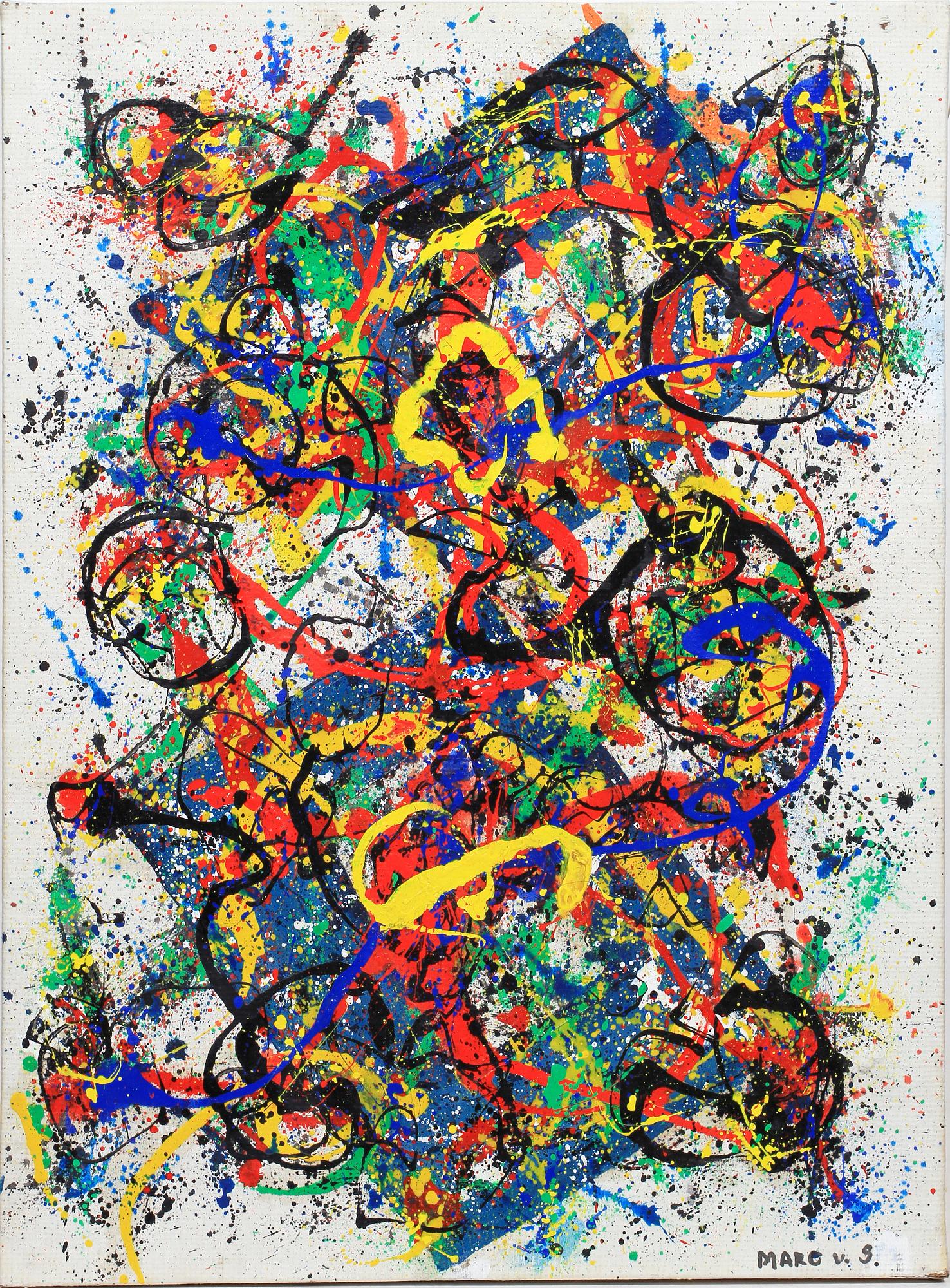 MARC VON SMAGON, akryl på papper, sign o dat -96 a tergo.