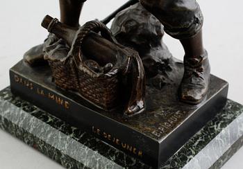 ÉMILE LOUIS PICAULT, efter, skulptur, bronserad metall, signerad, omkring år 1900.