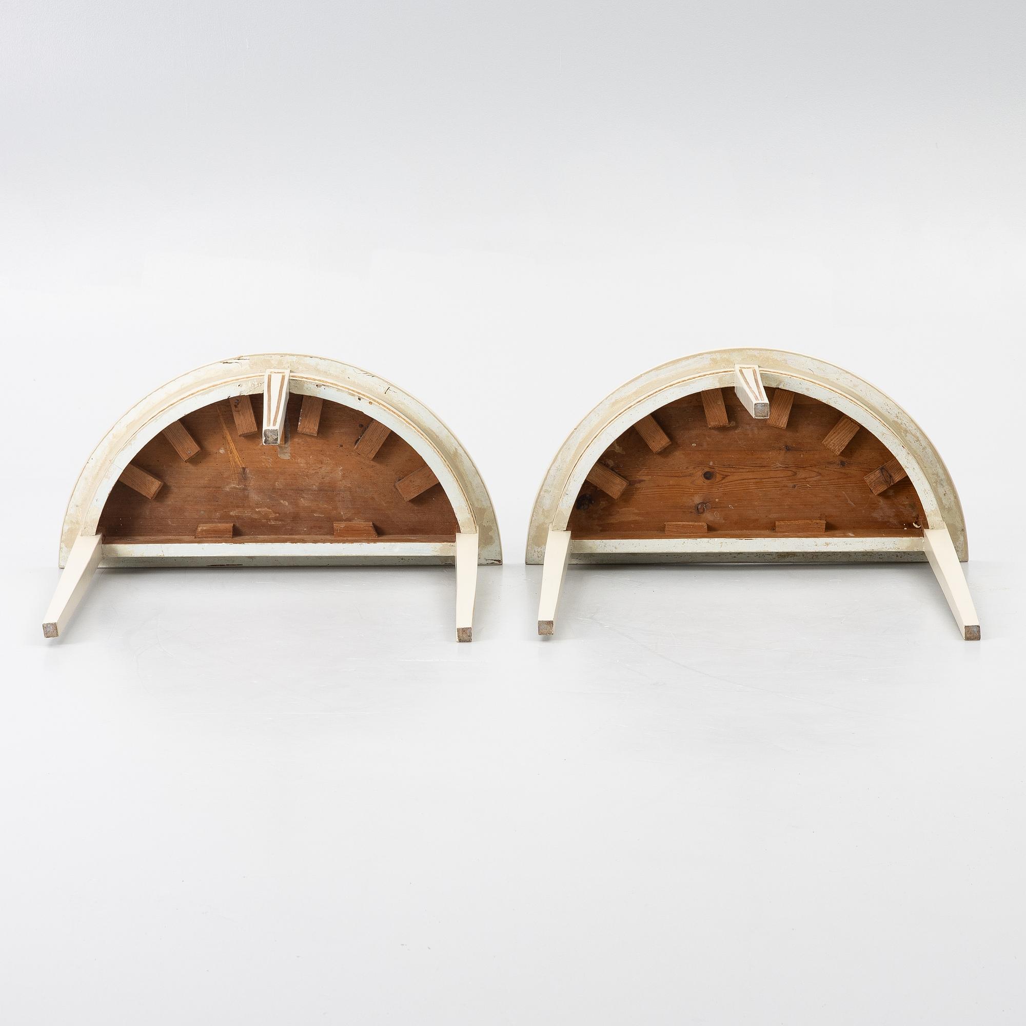 Side tables, a pair, Gustavian style, 19th century.