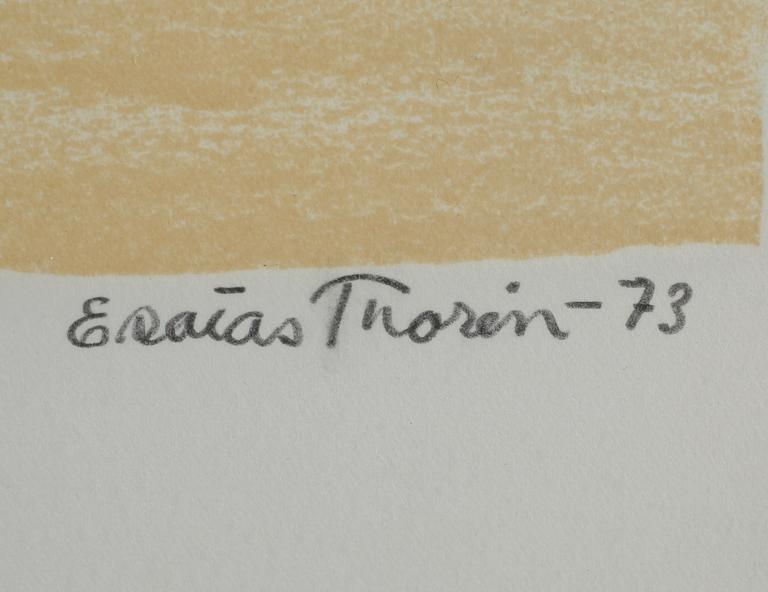 ESAIAS THORÉN, färglitografi. Signerad och daterad -73. Numrerad 93/750.