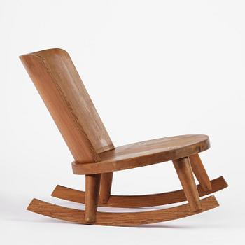 Steneby Hemslöjdsförening, gungstol, furu, 1930-40-tal.