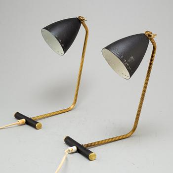 A pair of table lights, 1950's/60's.