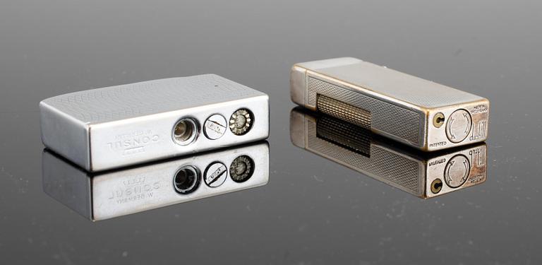 Two lighters from Dunhill and Consul, second half of the 20th century.