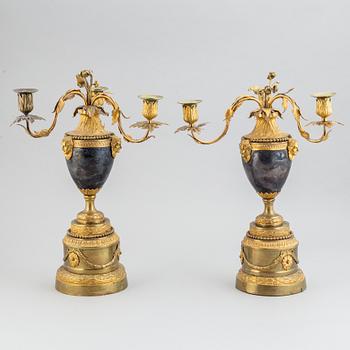 A pair of presumably English 18th century candelabra.