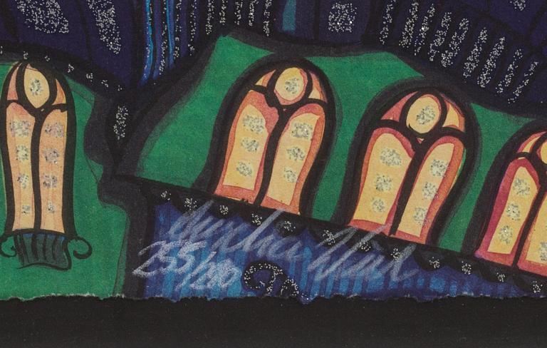 ANGELICA WIIK, färglitografi/blandteknik. Signerad och numrerad 255 290.