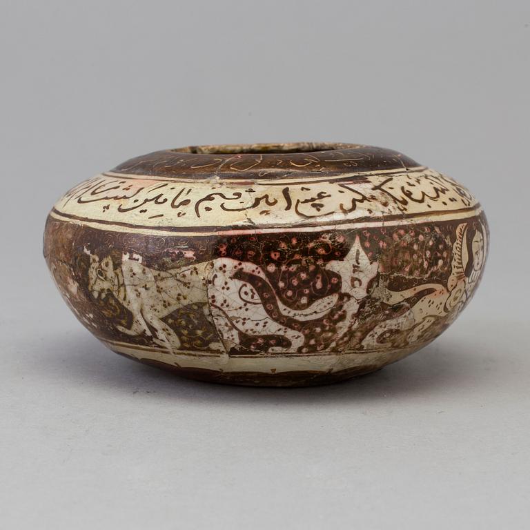 SKÅL, lergods med lysterdekor, Iran/Persien, 1200-tal.
