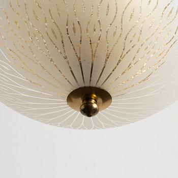 A Swedish Modern ceiling light from Orrefors, 1940's.