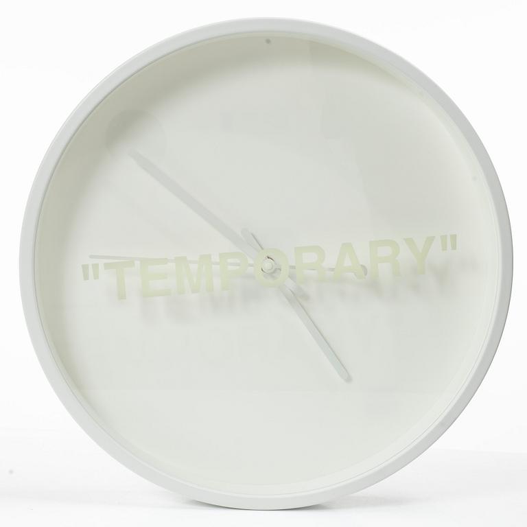 Virgil Abloh, väggur, "Temporary", Markerad, IKEA.
