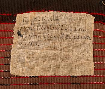 Kirsti Ilvessalo, A Finnish long pile Ryijy Rug, model Friends of Finnish Handicraft. Circa 180 x 133 cm.
