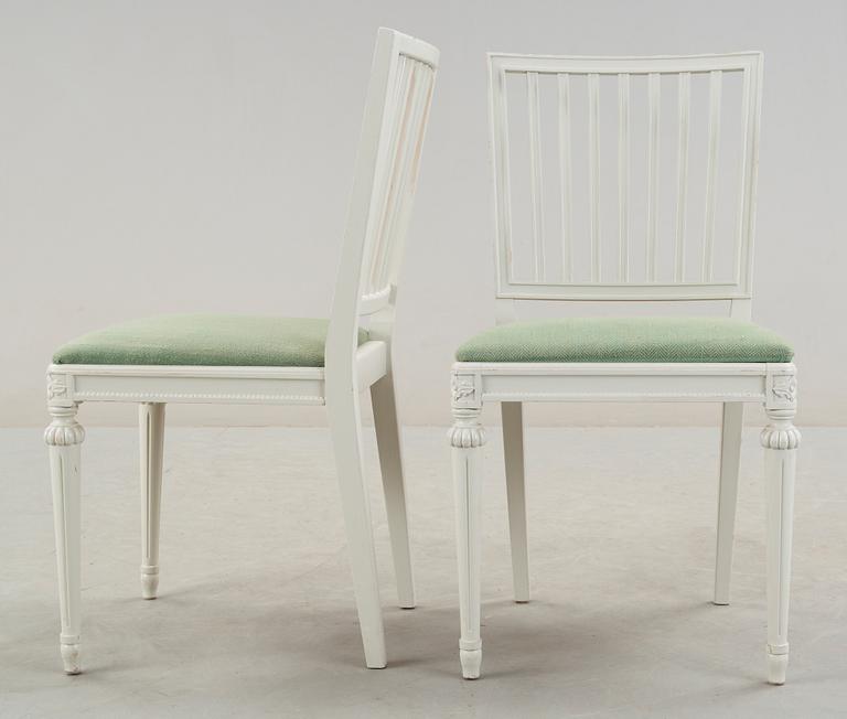 STOLAR, 8 st, gustaviansk stil, 1900-talets slut.