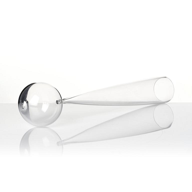 John Selbing, skulptur, "Klot över kon", glas, Orrefors ca 1954.