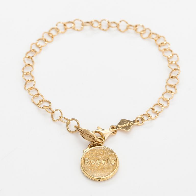 Rosato, An 18K gold brecelet with enamel.