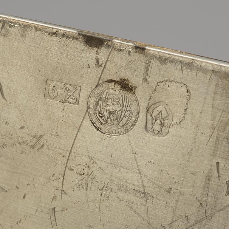 A pair of Anna Petrus pewter bookends, Svenskt Tenn, Stockholm 1974.