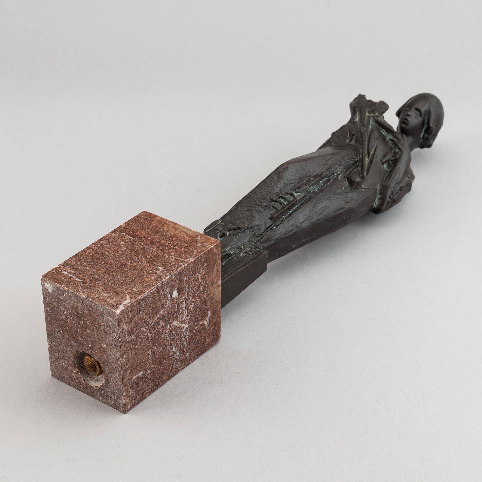 Jan Hána, efter. Skulptur. Signerad. Brons, höjd 54,5 (ink bas).