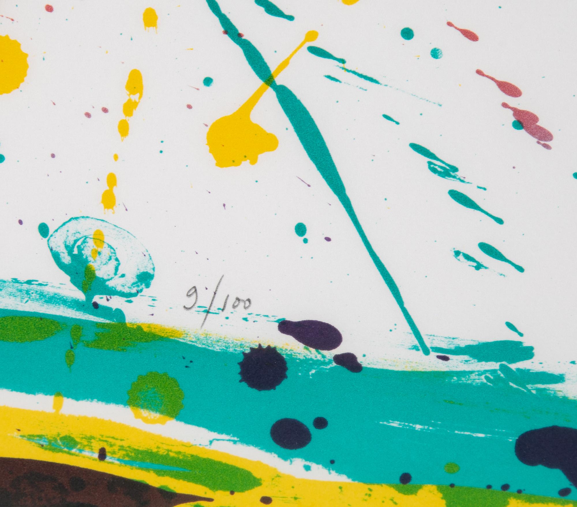Sam Francis, färglitografi, signerad 9/100.