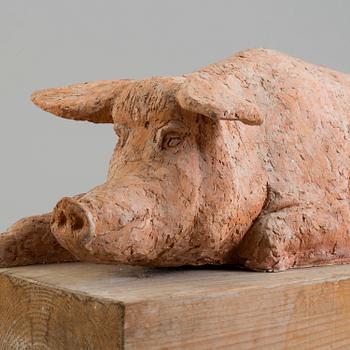 ASMUND ARLE, Skulptur, terracotta, signerad Asmund Arle och daterad 1948.