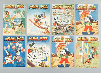 MUSSE PIGG TIDNINGEN, nr 1, 3, 4, 6, 7, 8, 8, 11, 1938.