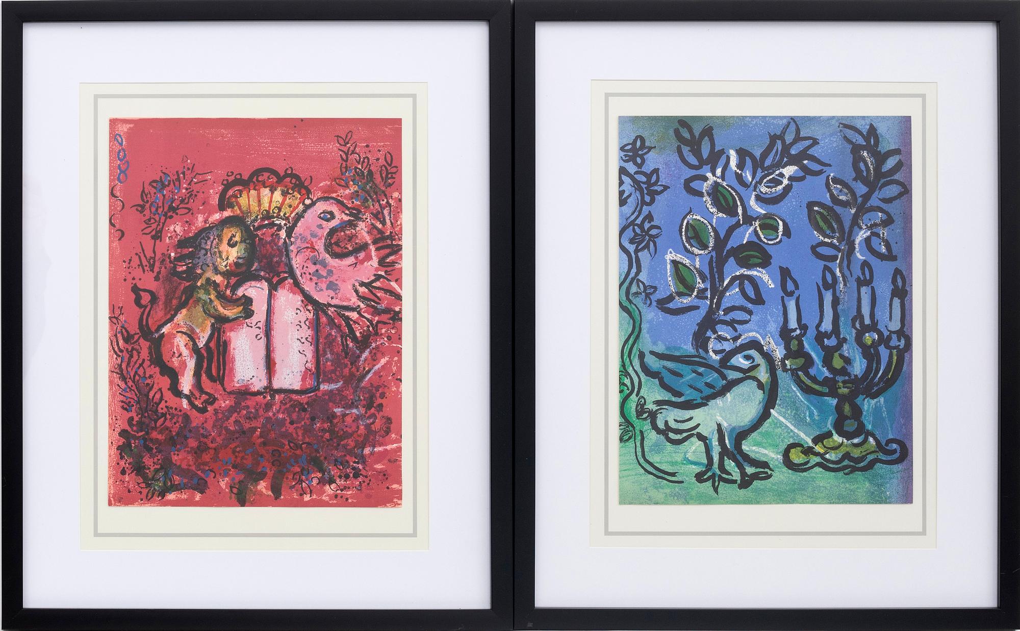 Marc Chagall, Jerusalem windows, two pieces.