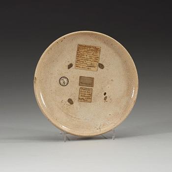 171. A "Sunko-roku" Satsuma dish, Japan early Edo period (1603-1867).
