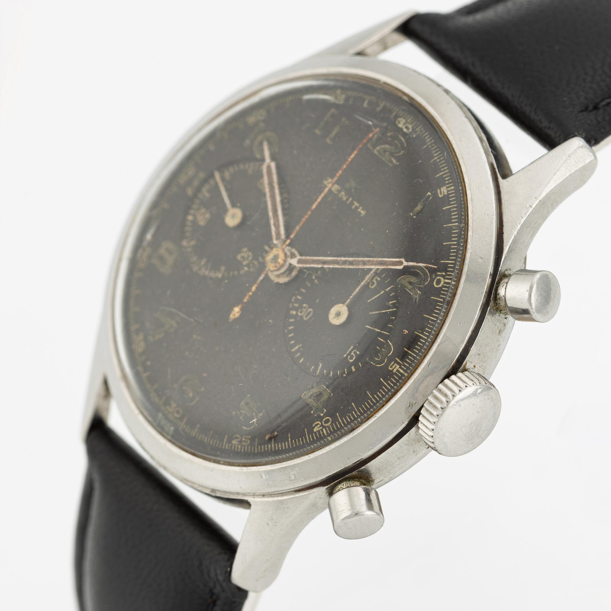 Zenith, Excelsior Park, wristwatch, "Yugoslavian Air Force", chronograph, 37 mm.