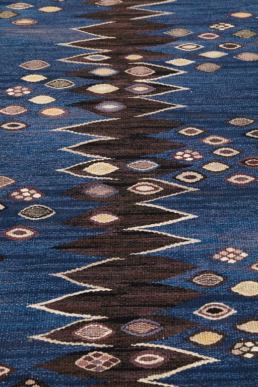 Barbro Nilsson, MATTA, "Snäckorna", gobelängteknik, ca 267-268 x 234,5-246,5 cm, signerad AB MMF BN.