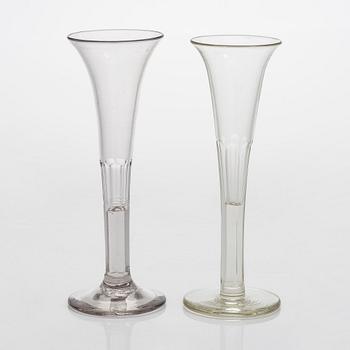 A set of ten champagne glasses, first half of the 19th century.