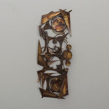 HENRIK HORST, väggskulptur, metall, signerad, 1960-70-tal. Danmark.
