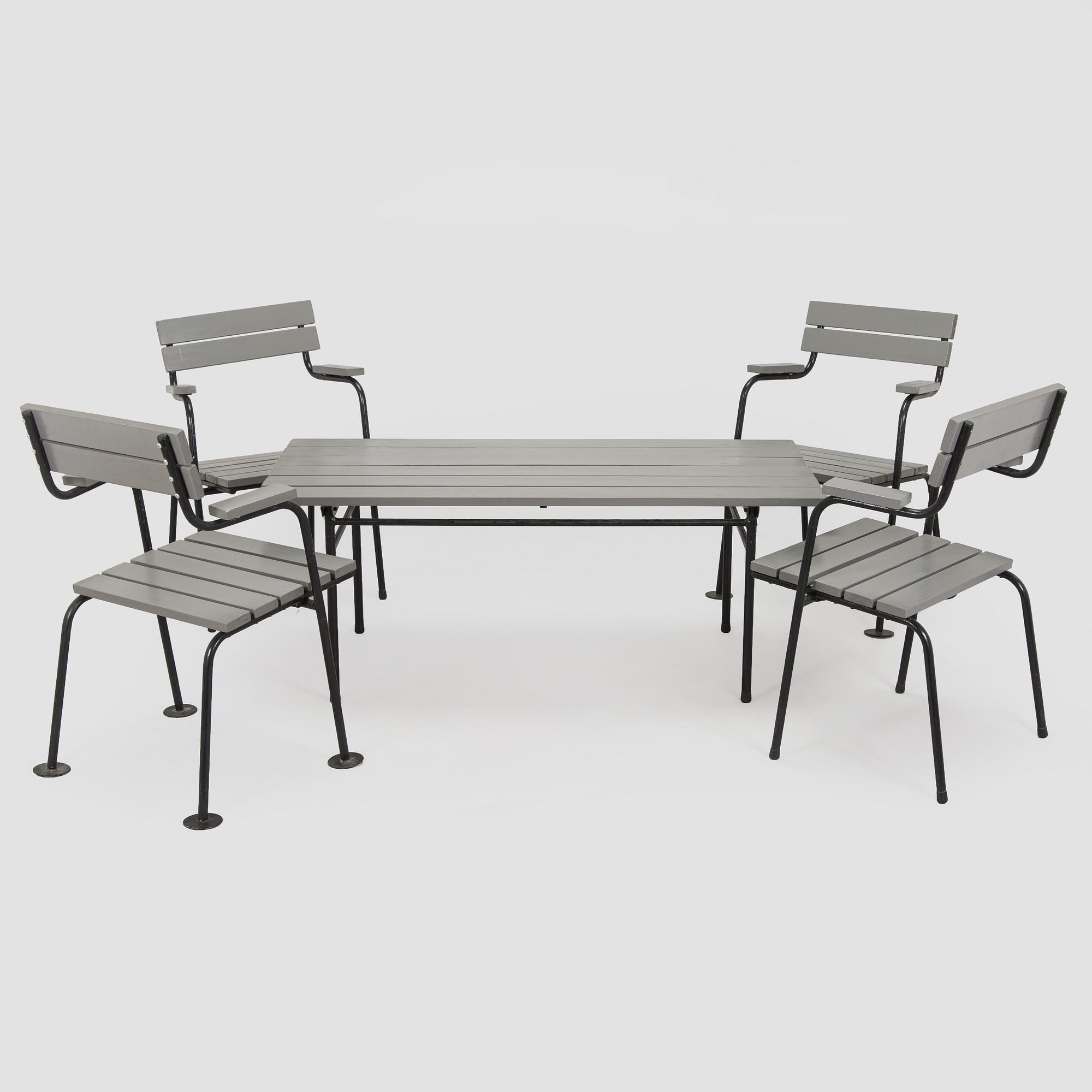 Einari Teräsvirta, probably, a 5-piece garden furniture set, mid-20th century.