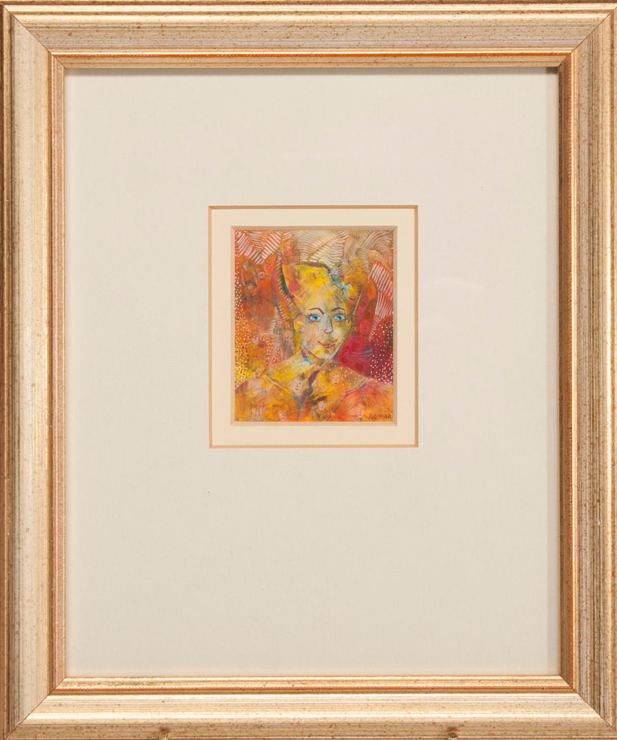 ROSMAR BOOTH, blandteknik, 4 st, signerade, 1990-tal.