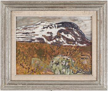 HELMER OSSLUND, olja på pannå, signerad.