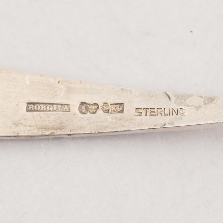 Atelier Borgila, salt- och pepparkar med skedar, sterlingsilver, Stockholm 1968.