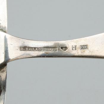 SOPPSLEV, silver, träskaft, B. Erlandsson, Kristianstad 1886.