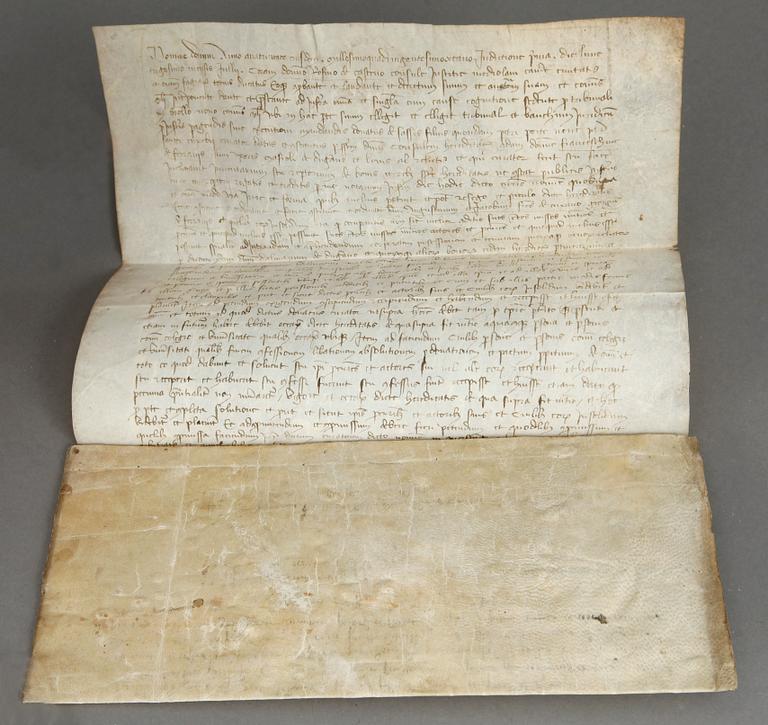 PERGAMENTDOKUMENT, daterat 1408.