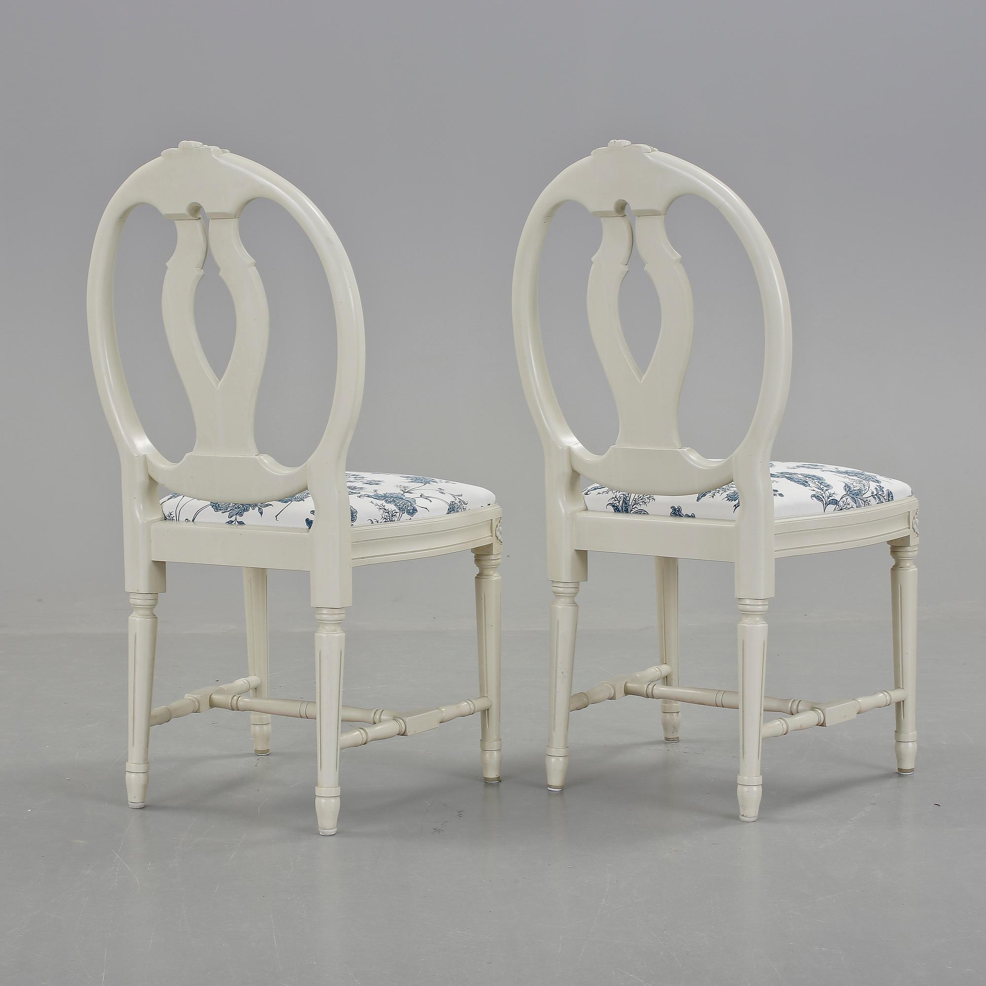 STOLAR, 6 st, gustaviansk stil, 1900-talets slut.