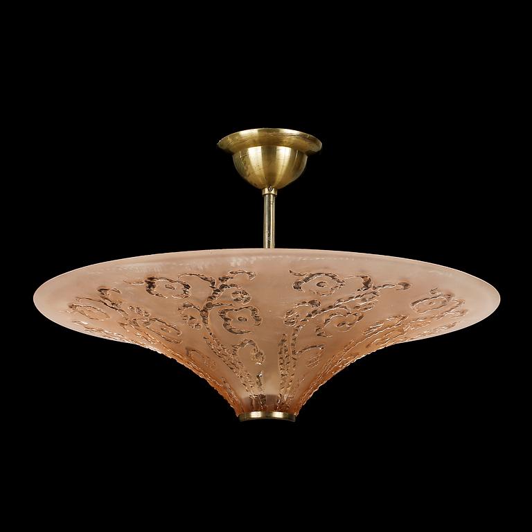 TAKLAMPA, glas, höjd 30 cm.