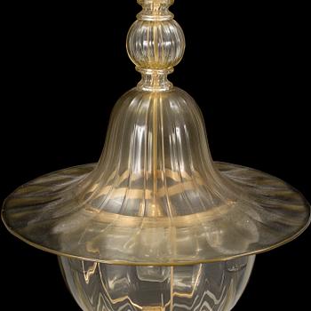 NAPOLEONE MARTINUZZI, a "Doge" ceiling light by Venini Italy, designed 1925-1930.
