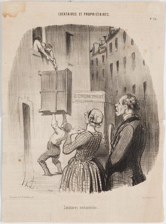HONORÉ DAUMIER, lithographs, 7, stamped signature.